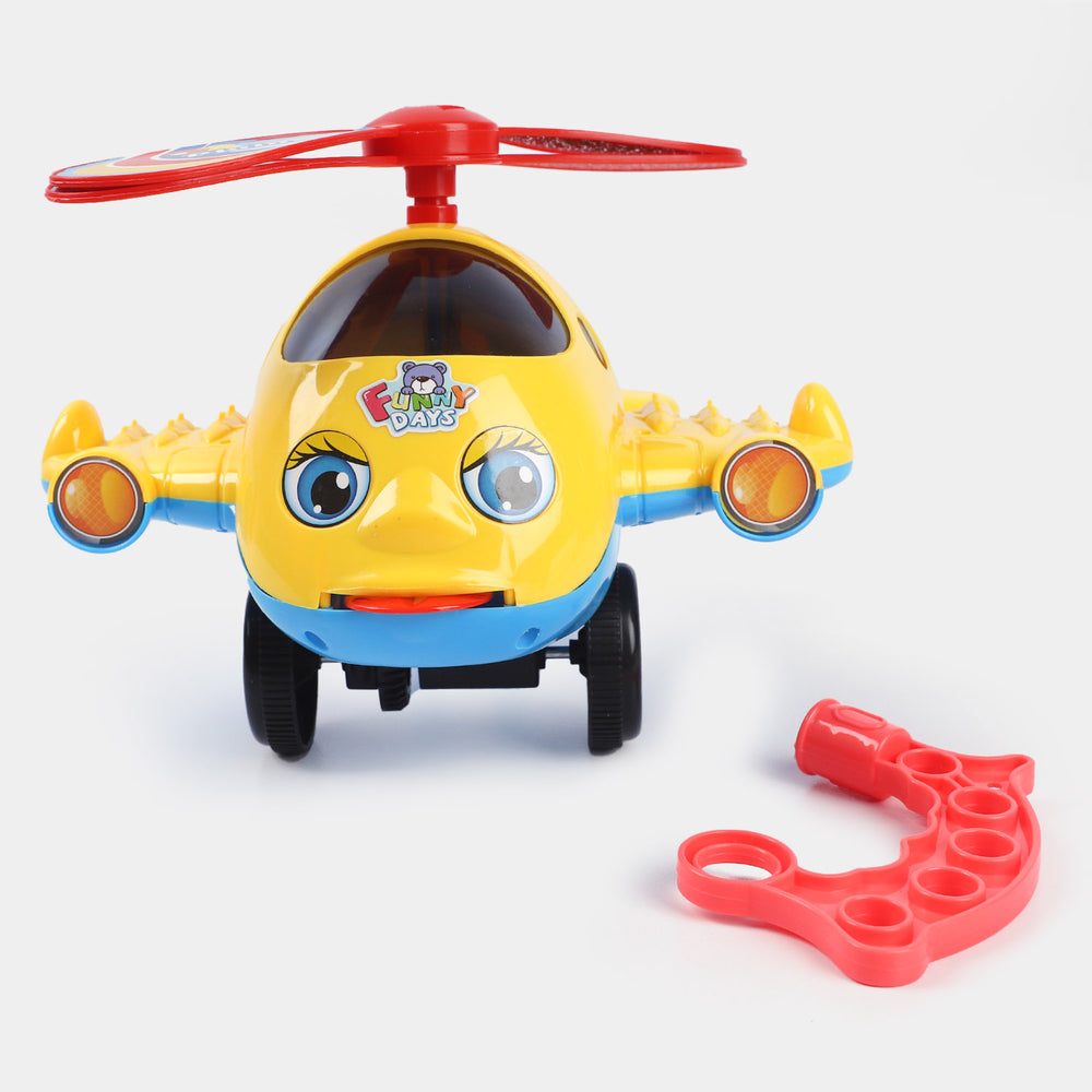 Pull Push Plane With Bell For Kids