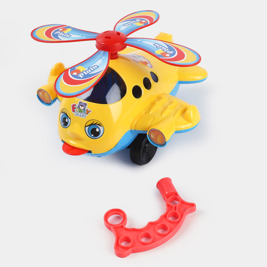 Pull Push Plane With Bell For Kids