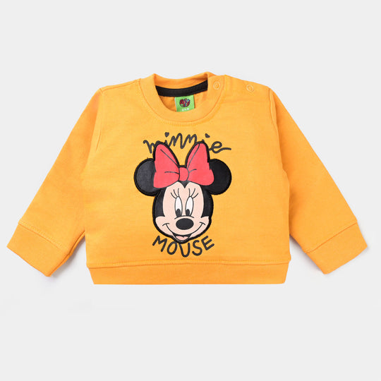 Infants Girls Fleece Sweatshirt -Citrus