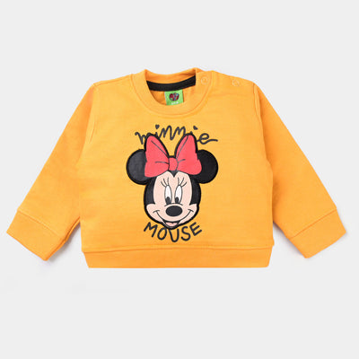 Infants Girls Fleece Sweatshirt -Citrus