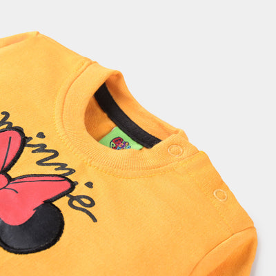 Infants Girls Fleece Sweatshirt -Citrus