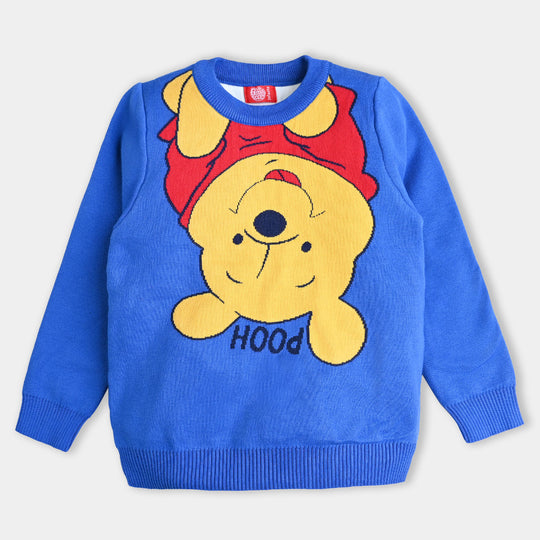 Boys Knitted Sweater Bear -Blue