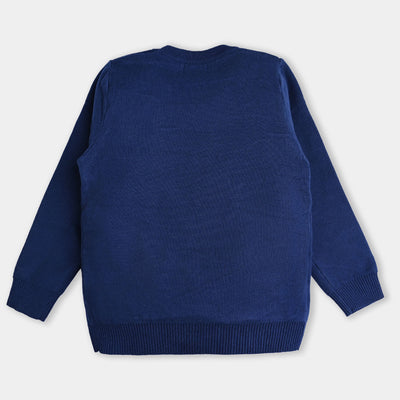 Boys Knitted Sweater Bear -Navy