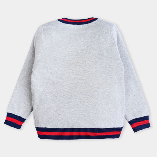 Boys Knitted Sweater Character - Grey