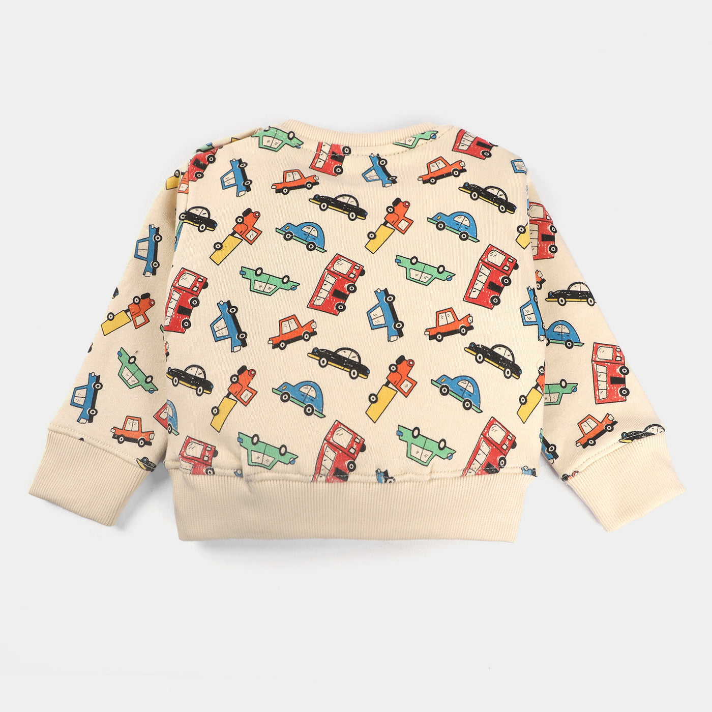 Infant Boys Fleece Sweatshirt Cars-B.Sand