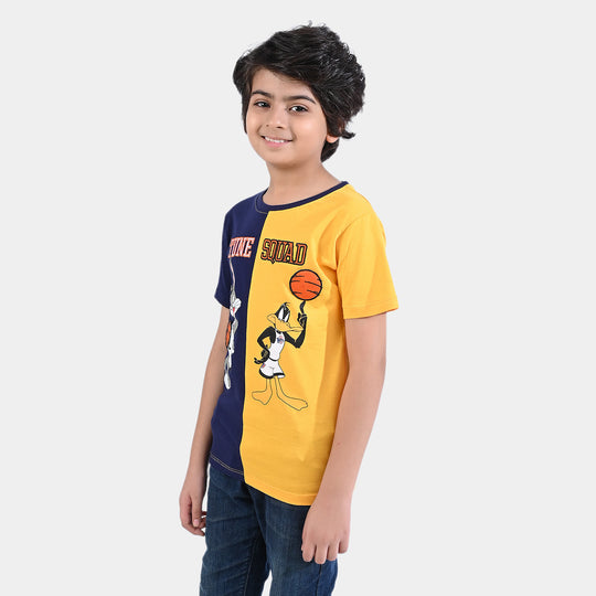 Boys Cotton Jersey T-Shirt H/S Character-True Navy