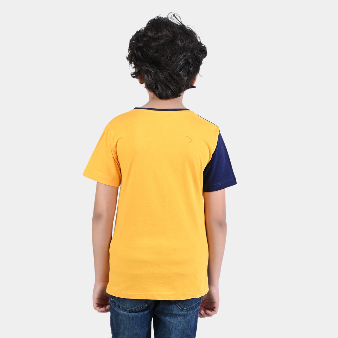 Boys Cotton Jersey T-Shirt H/S Character-True Navy