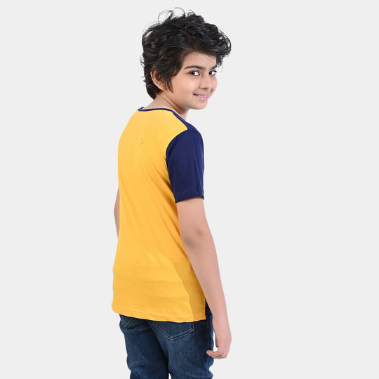 Boys Cotton Jersey T-Shirt H/S Character-True Navy