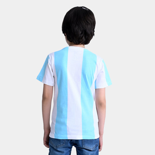Boys Cotton Jersey T-Shirt Character-Blue/White