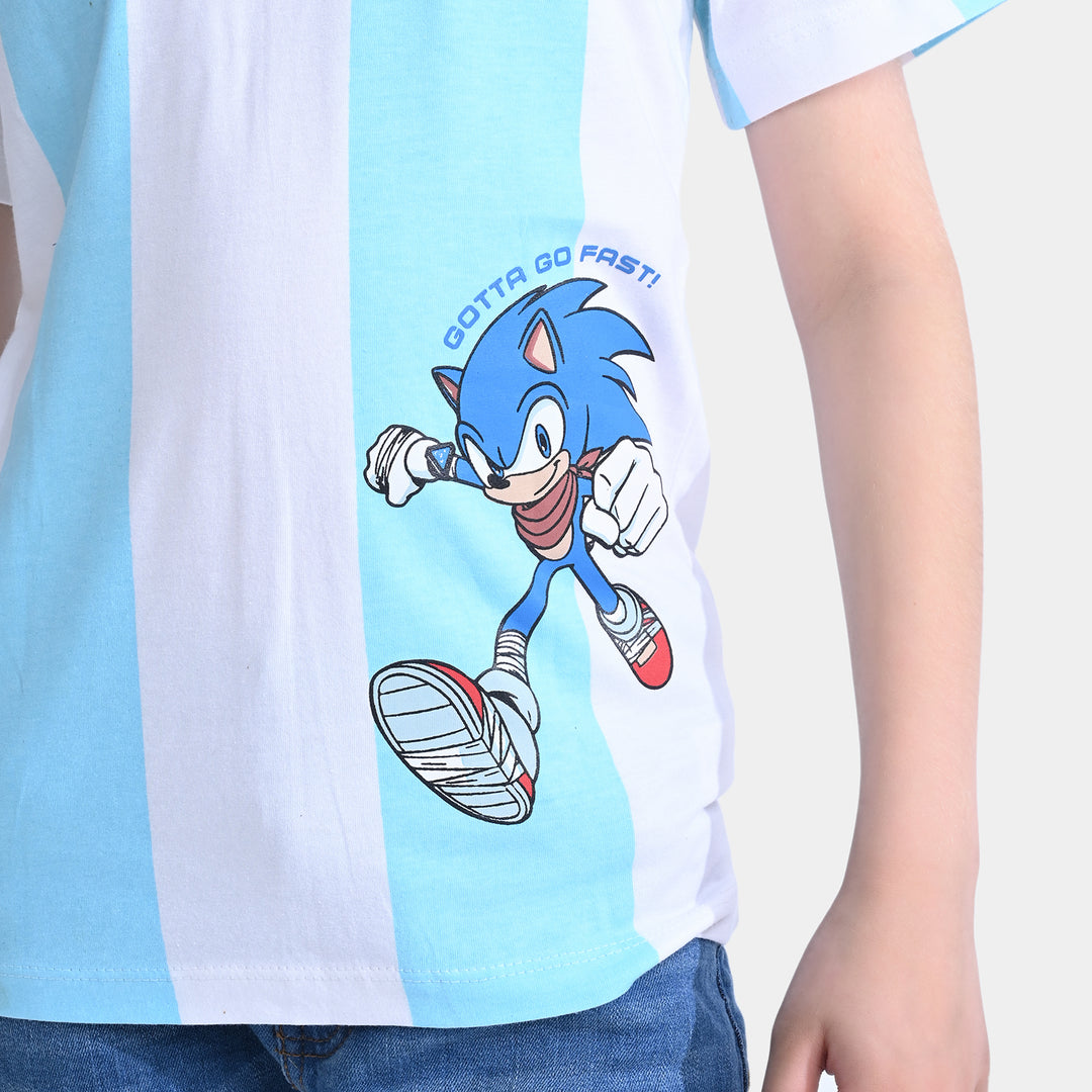 Boys Cotton Jersey T-Shirt Character-Blue/White