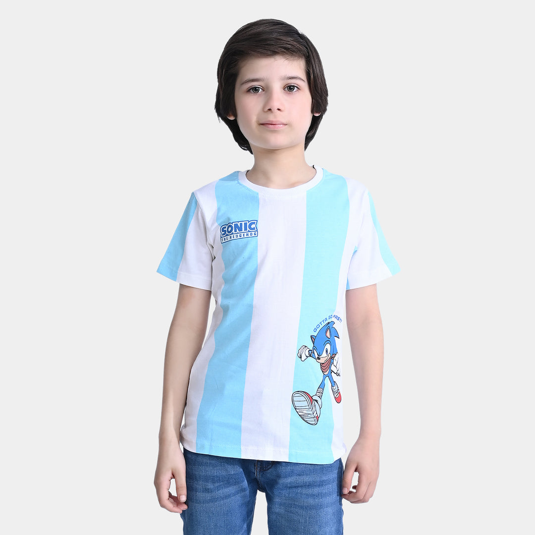 Boys Cotton Jersey T-Shirt Character-Blue/White