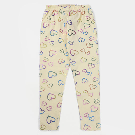 Girls Tights Printed Multi Hearts