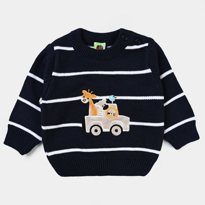 Infant Boys Cotton Full Sleeves Sweater -STRIPE