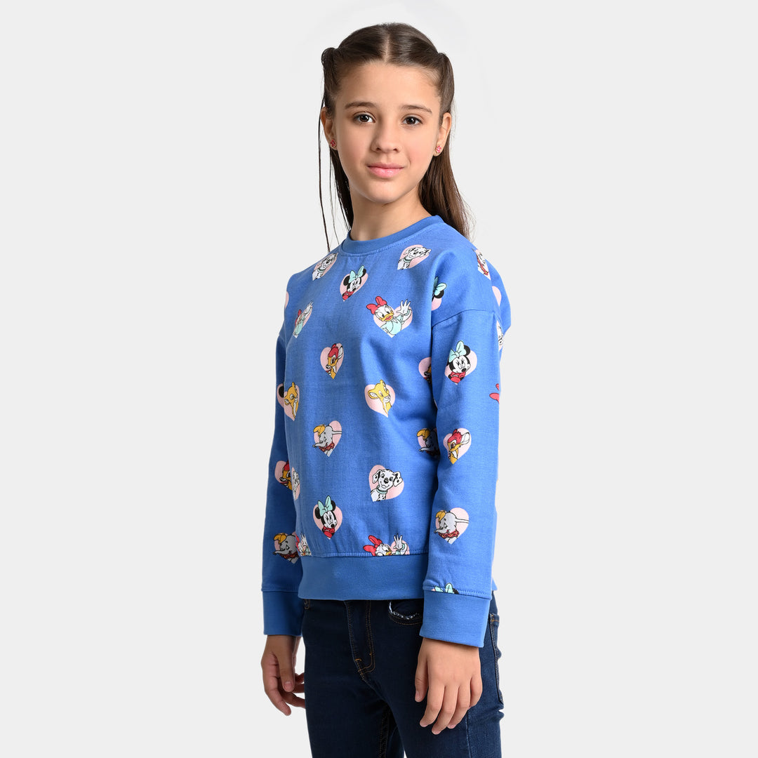 Girls Fleece Sweatshirt -Blue