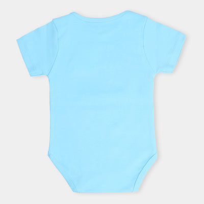 Infant Cotton Interlock Romper Character -Blue