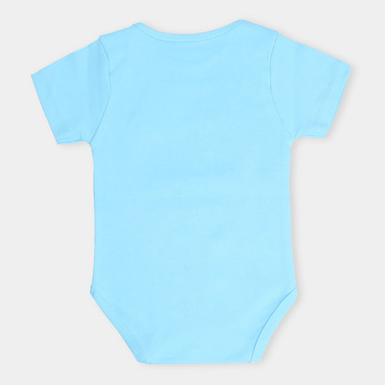 Infant Unisex Cotton Interlock Romper Ramadan Mubarak-Blue