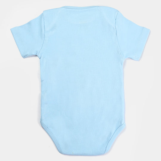 Infant Unisex Cotton Interlock Romper Love Phuppo- Blue