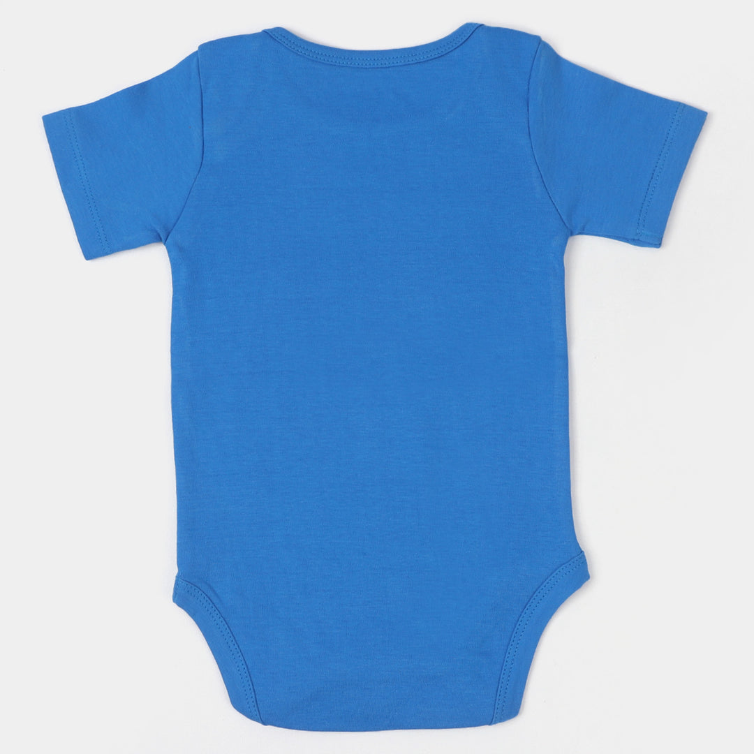 Infant Boy Cotton Interlock Romper Dumbo-B. Blue