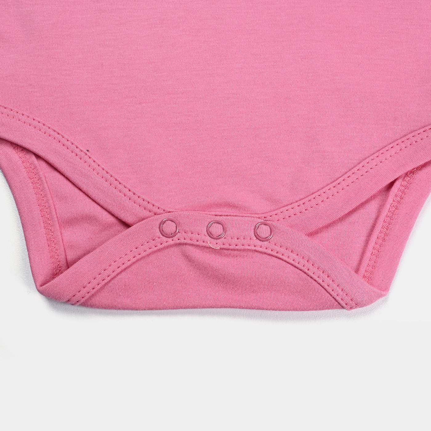 Infant Girl Cotton Interlock Romper Character-Pink