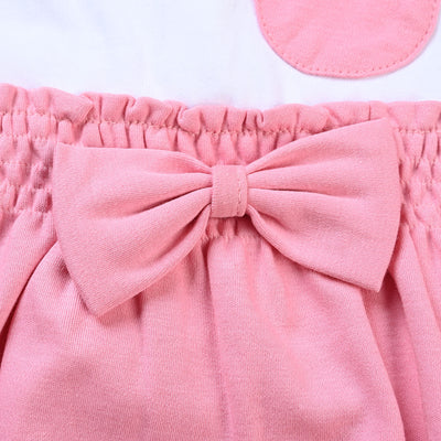 Infant Girls Cotton Interlock Knitted Romper Chicken Collar-C.Pink