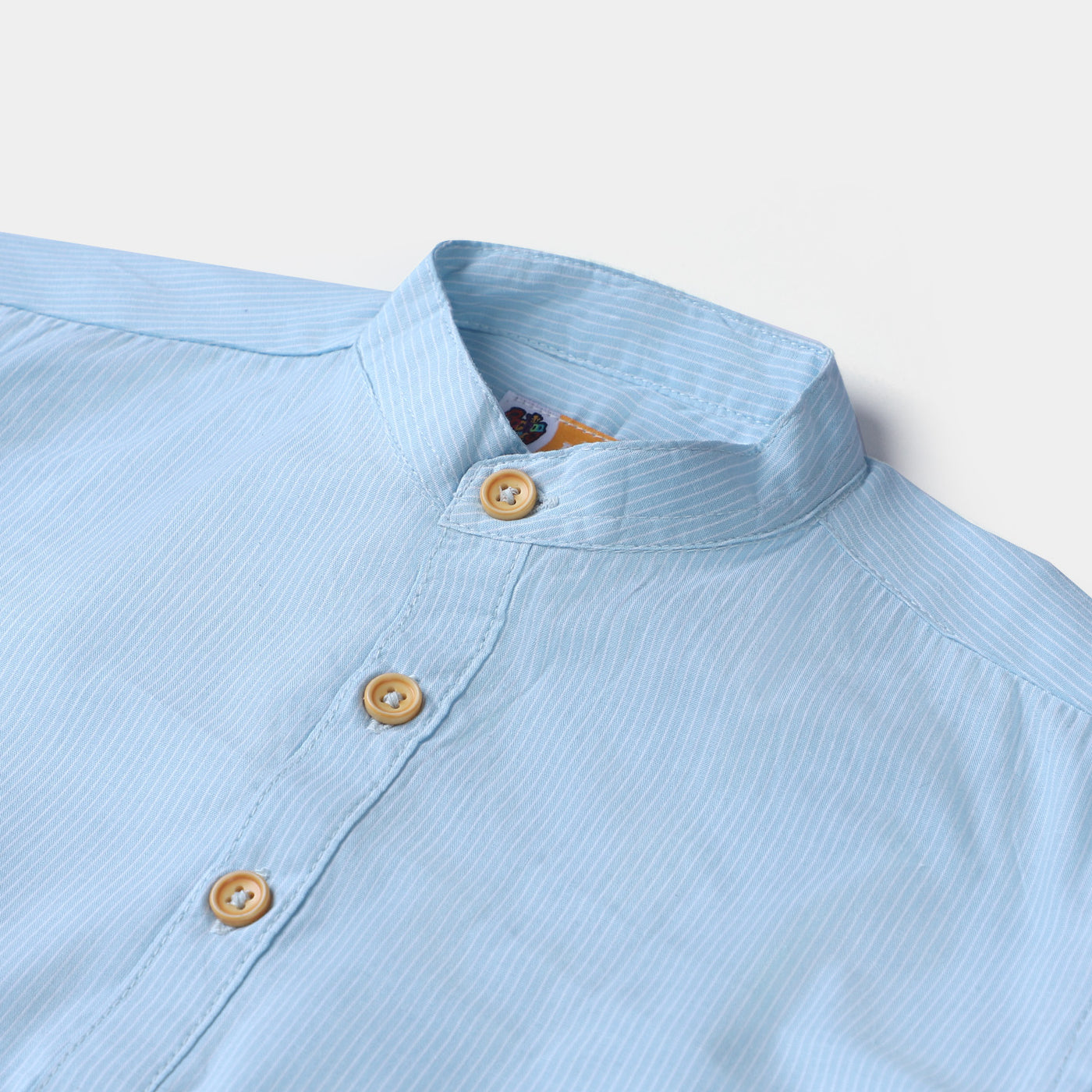 Boys Yarn Dyed Casual Shirt Basic | L-BLUE
