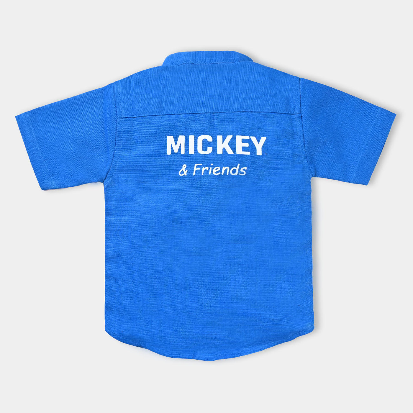 Infant Boys Cotton Slub Casual Shirt Mickey and Friends -Blue