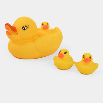 Rubber Soft Duck Bath Toys With Sound | 4PCs