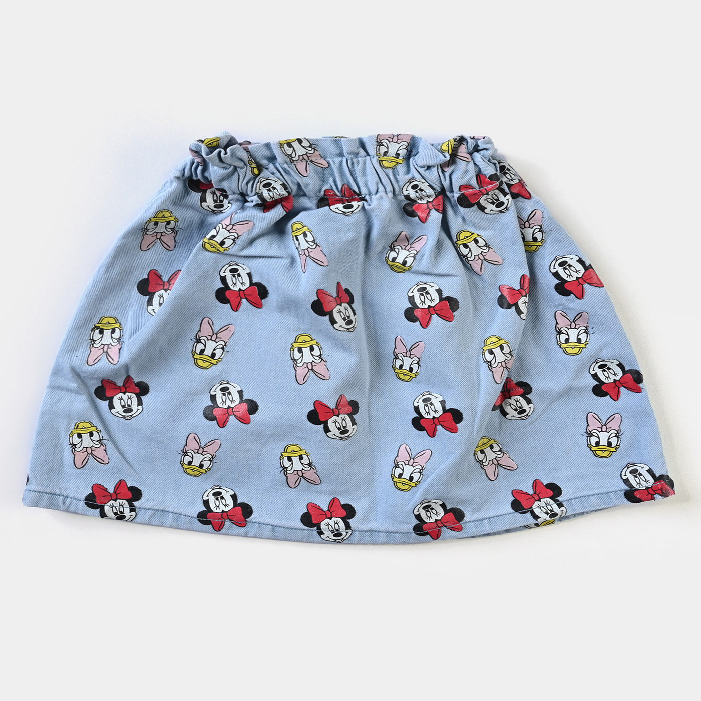 Infant Girls Denim Skirt Printed Character-LIGHT BLUE