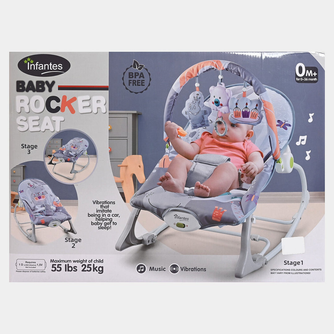 Baby Rocker Seat - Grey