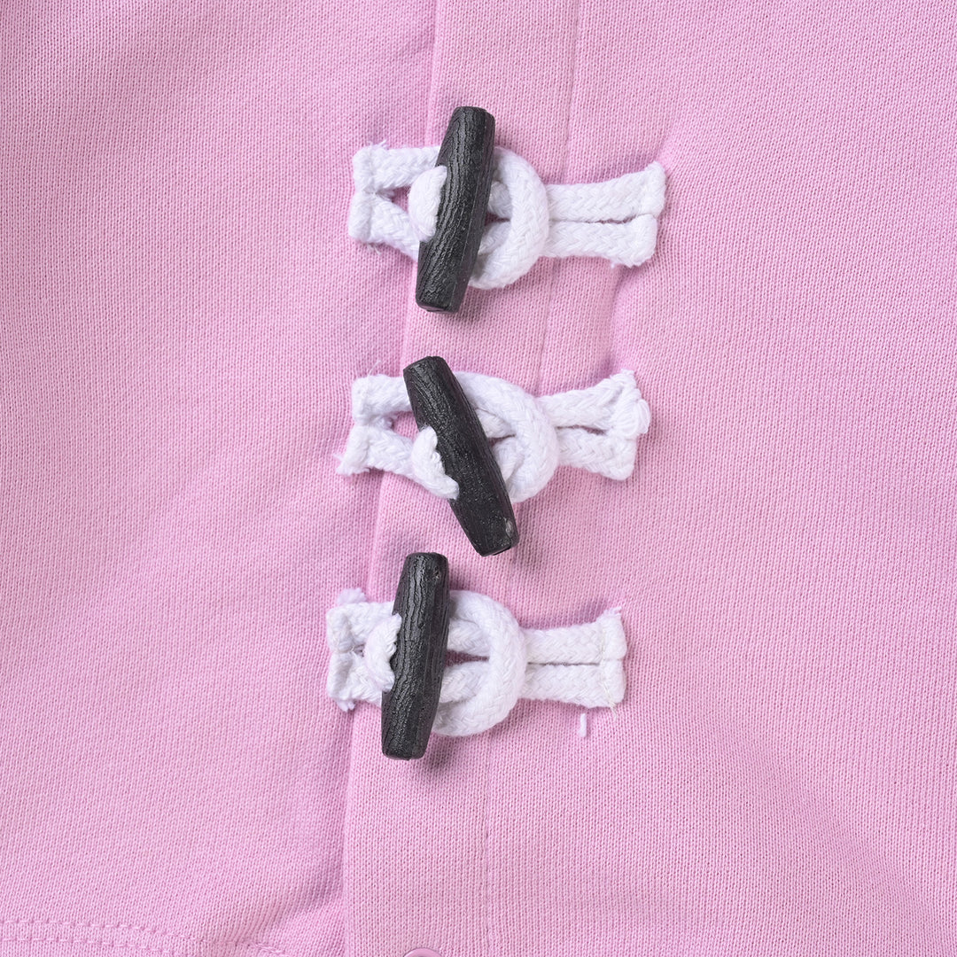 Infant Girls Cotton Terry Jacket Button-Pink