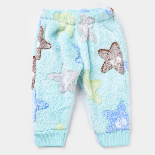 Infant Unisex Sherpa 2PC Suit Stars-Blue