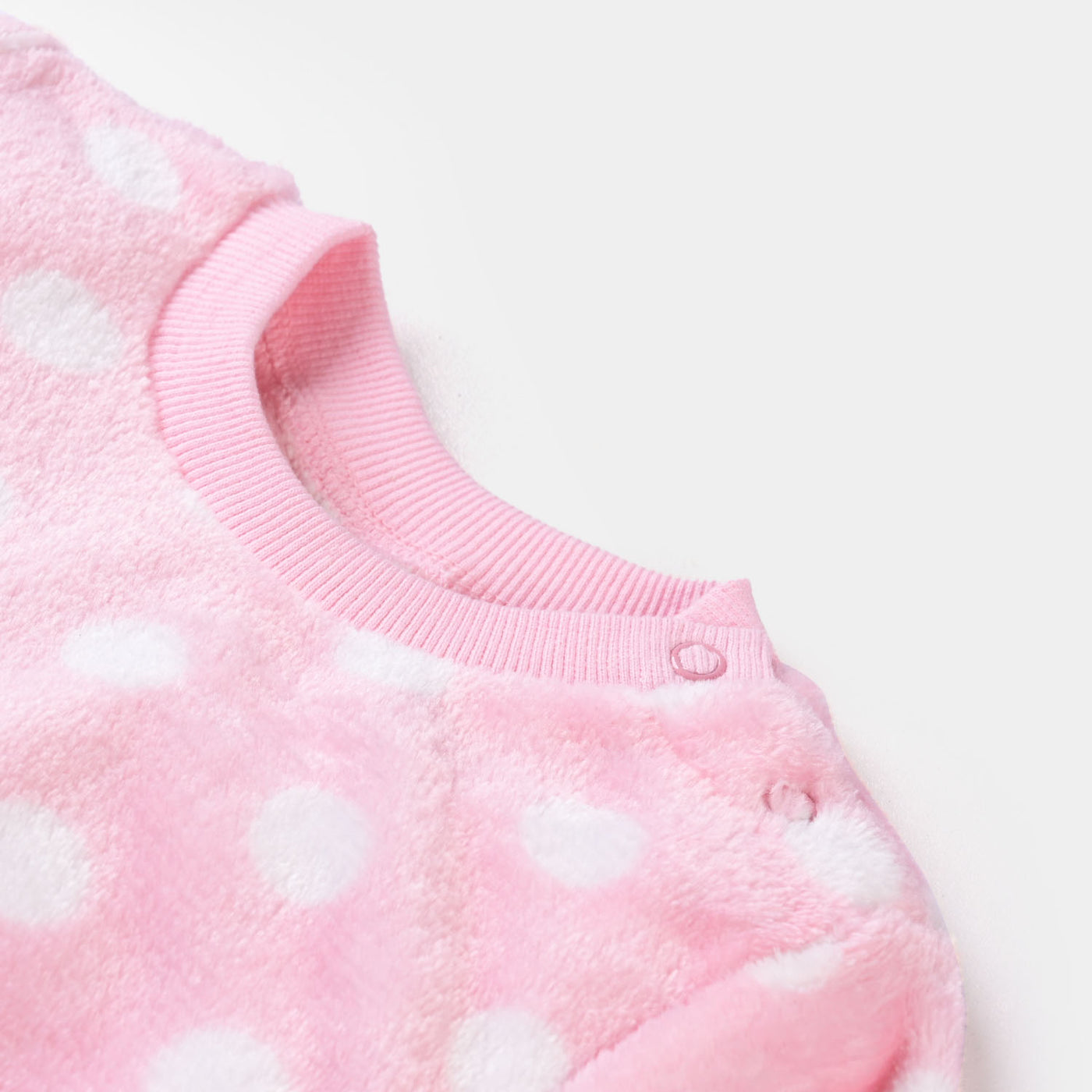 Infant Girls Sherpa 2PC Suit Polka Dot-Pink