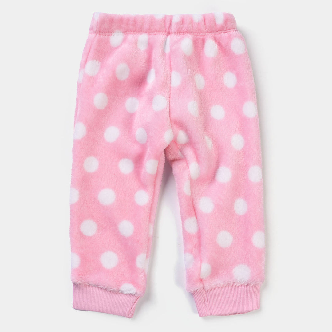 Infant Girls Sherpa 2PC Suit Polka Dot-Pink