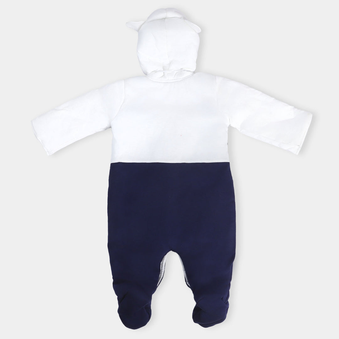 Boys Romper Hooded - Grey/Navy