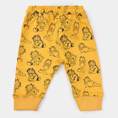 Infant Boys Terry Sleeping Pajama Garfield-Yellow