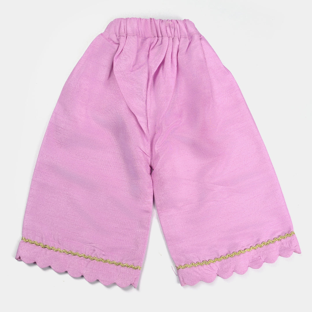 Infant Girls Raw Silk 2PCPC Suit -Pastel Pink