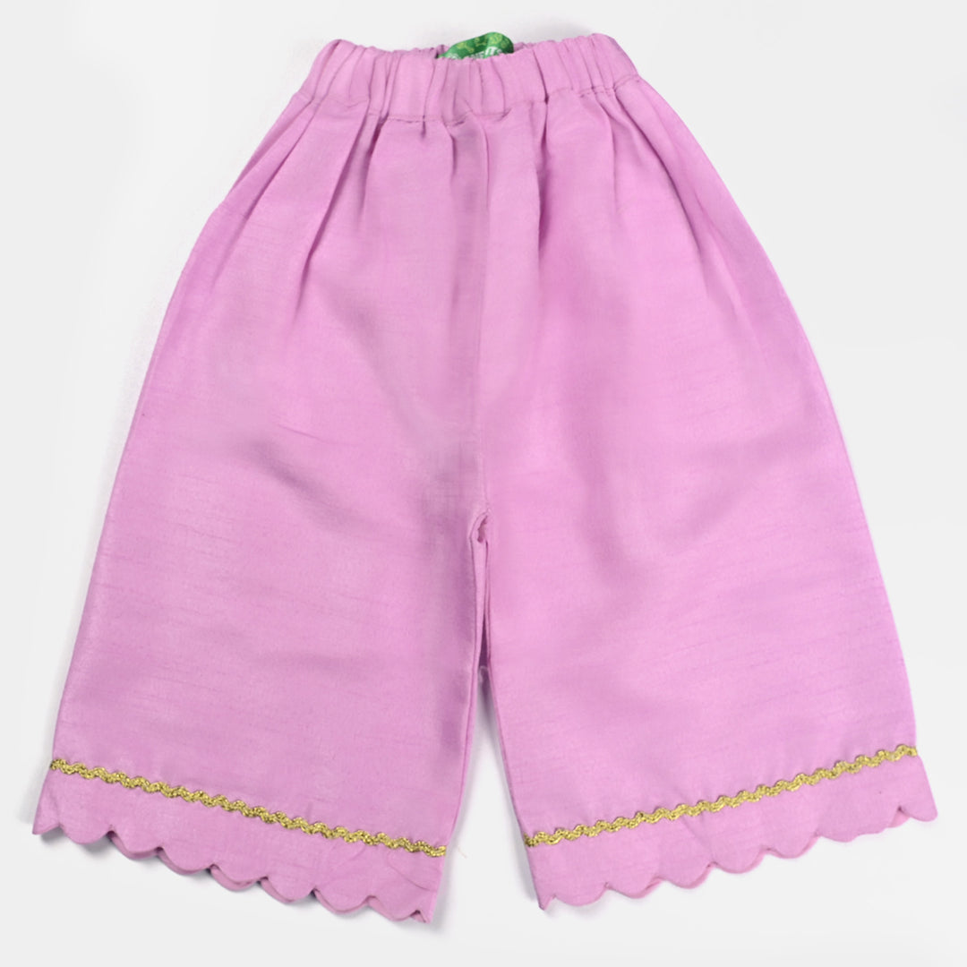 Infant Girls Raw Silk 2PCPC Suit -Pastel Pink