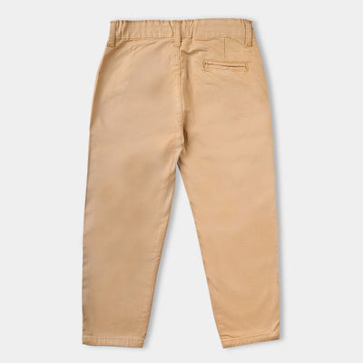 Boys Cotton Pant Solid-Sand
