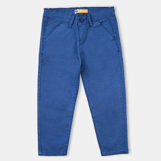 Boys Cotton Pant Solid-True Navy