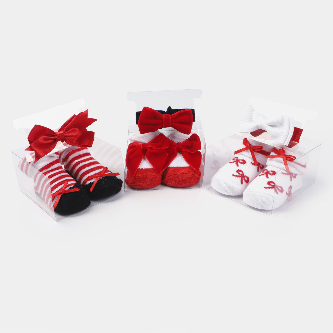 Infant GIRL SOCKS & HEADBAND PACK OF 3 GIFT SET