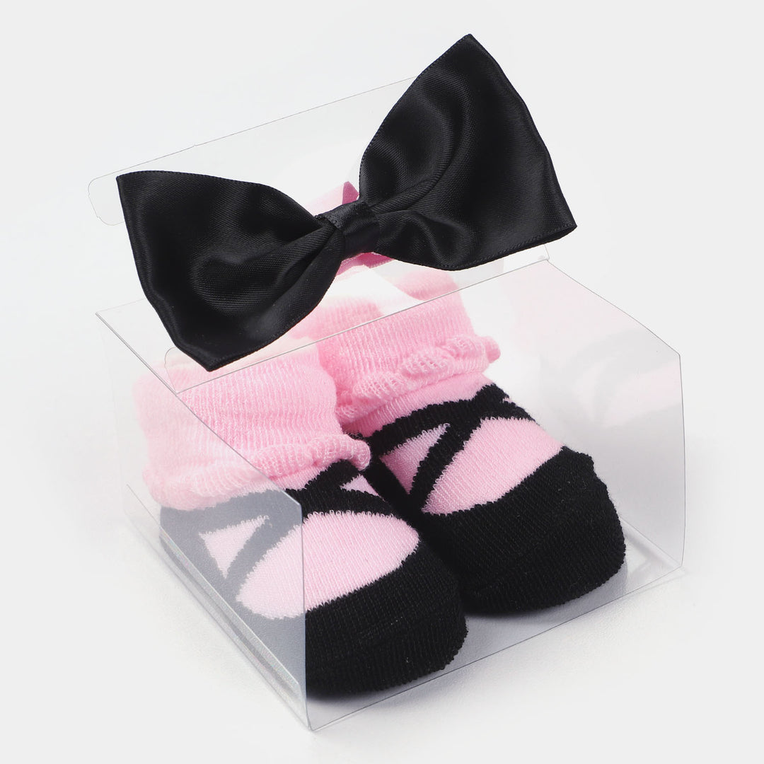 BABY GIRL SOCKS & HEADBAND PACK OF 3 GIFT SET