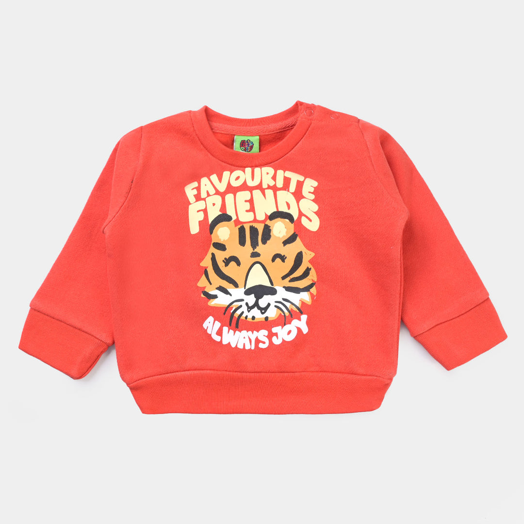 Infant Boys Fleece Sweatshirt Friends-Red