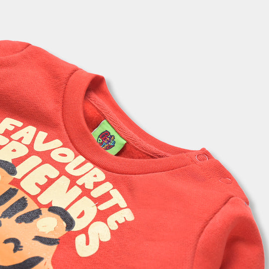 Infant Boys Fleece Sweatshirt Friends-Red