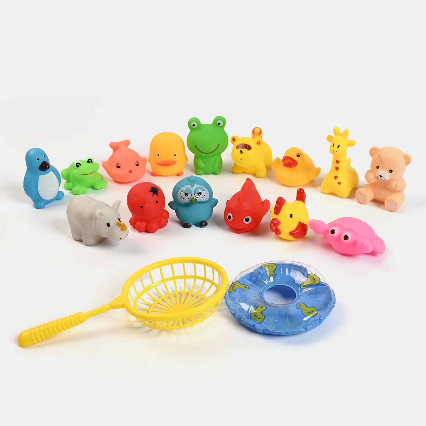 Multi-Color Rubber Soft Toys With Sound | 17PCs