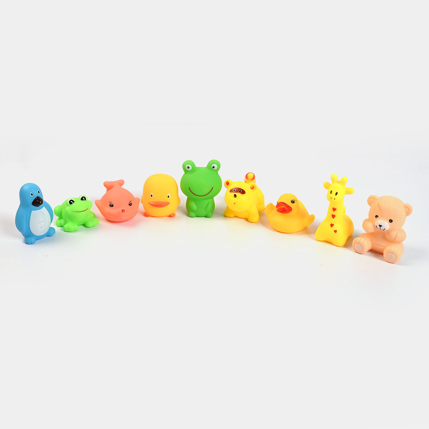 Multi-Color Rubber Soft Toys With Sound | 17PCs