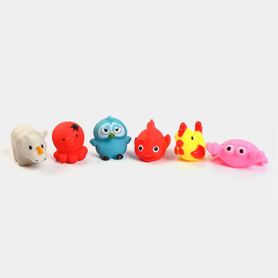 Multi-Color Rubber Soft Toys With Sound | 17PCs