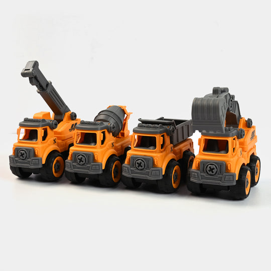 Assembly Vehicles Toys 4PCs Play Set For Kids