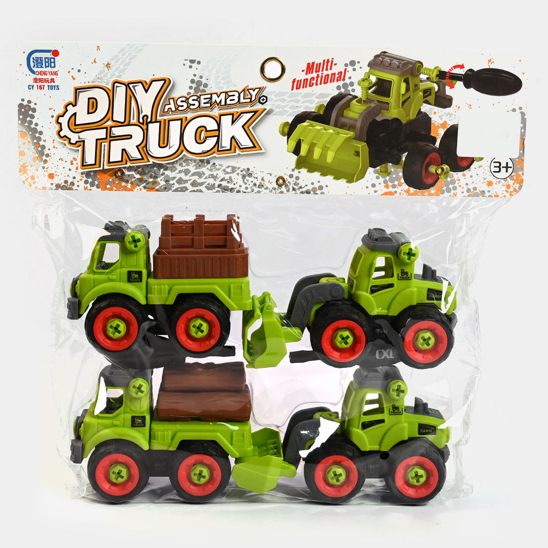 Assembly Vehicles Toys 4PCs Play Set For Kids