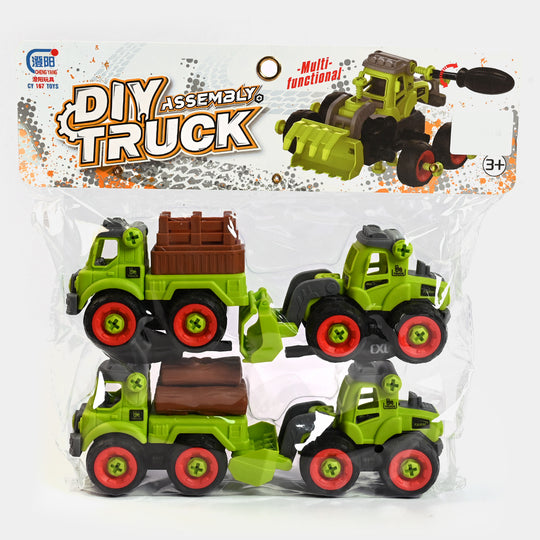 Assembly Vehicles Toys 4PCs Play Set For Kids