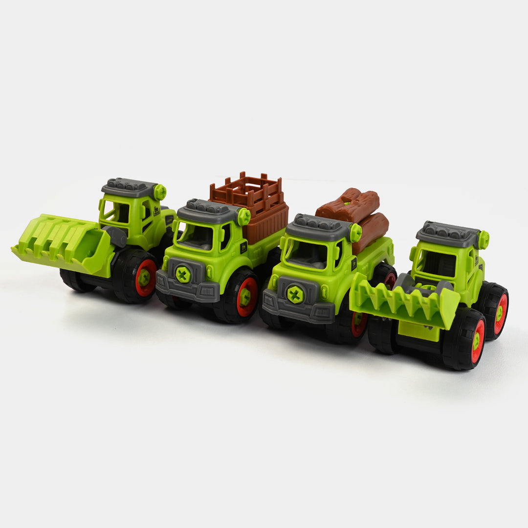 Assembly Vehicles Toys 4PCs Play Set For Kids